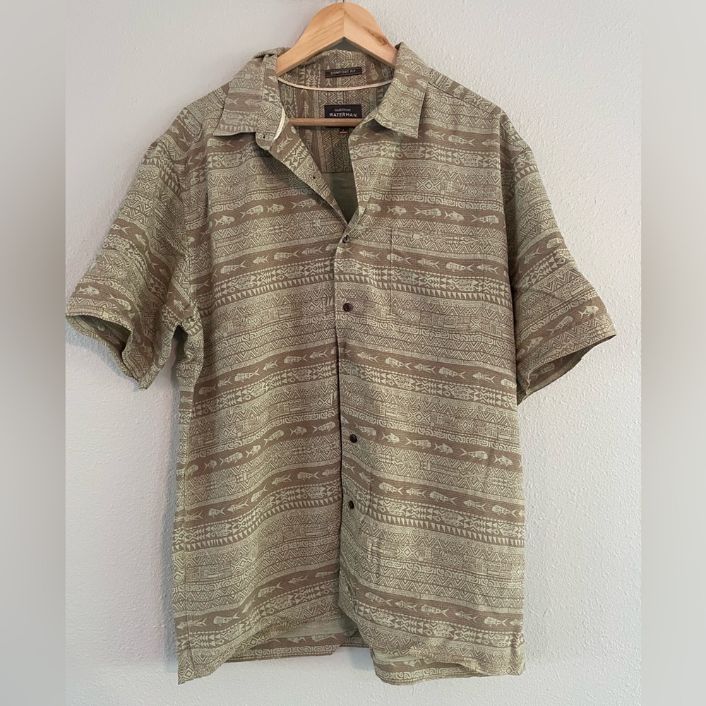 Quiksilver waterman collection aloha shirt